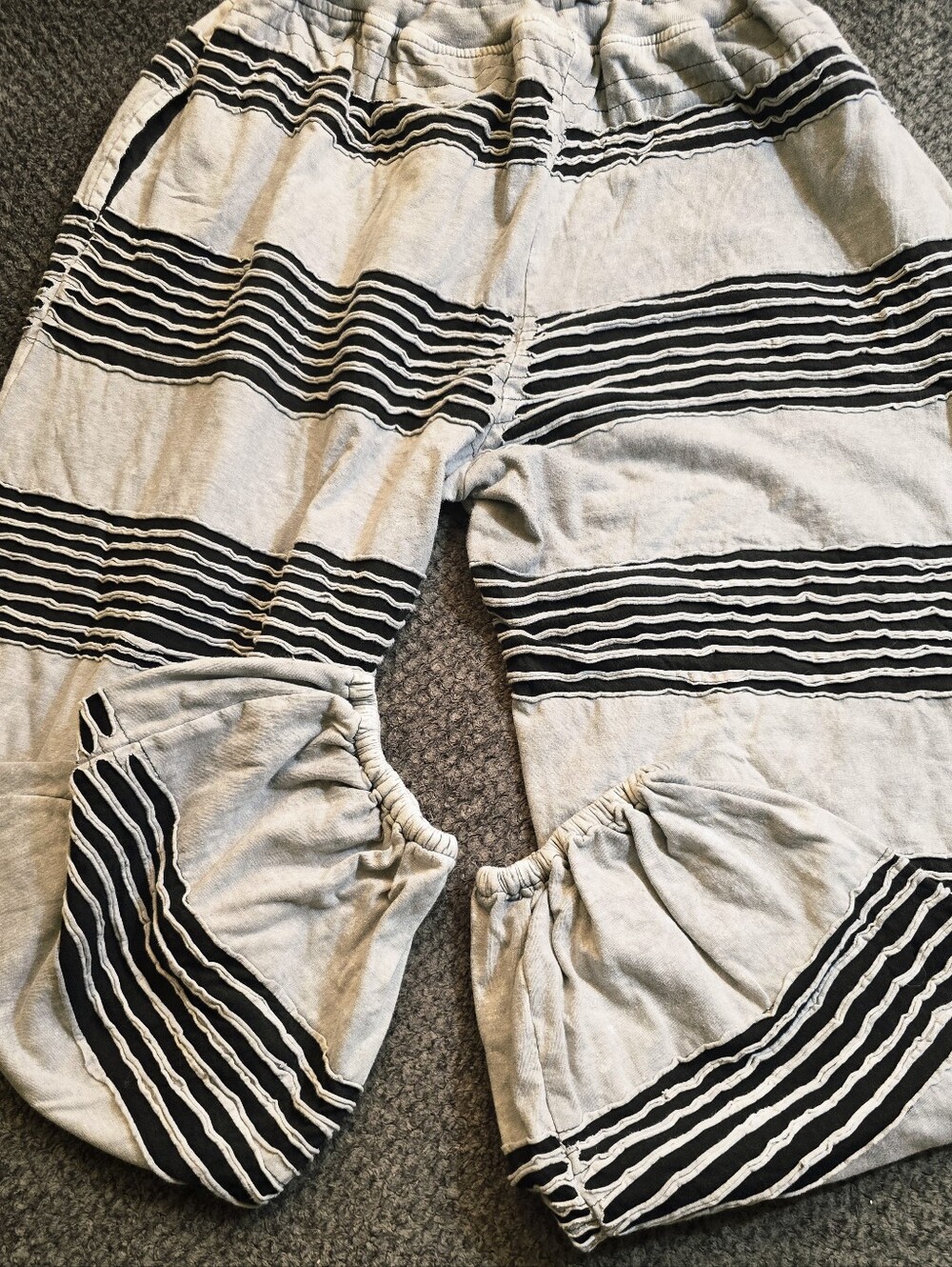 Shop Therapy XXL Festival Harem Pants Gray Black Boho Hippie Moto Joggers - Picture 7 of 7